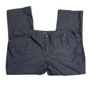 Claudia Ev Black Crop Jeans Size 22 NEW